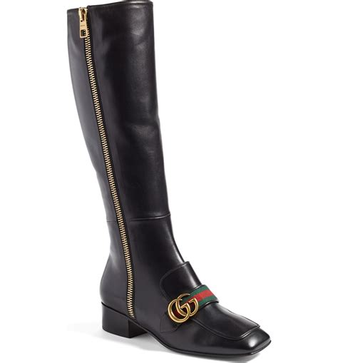 gucci tall black boots|thigh high gucci boots.